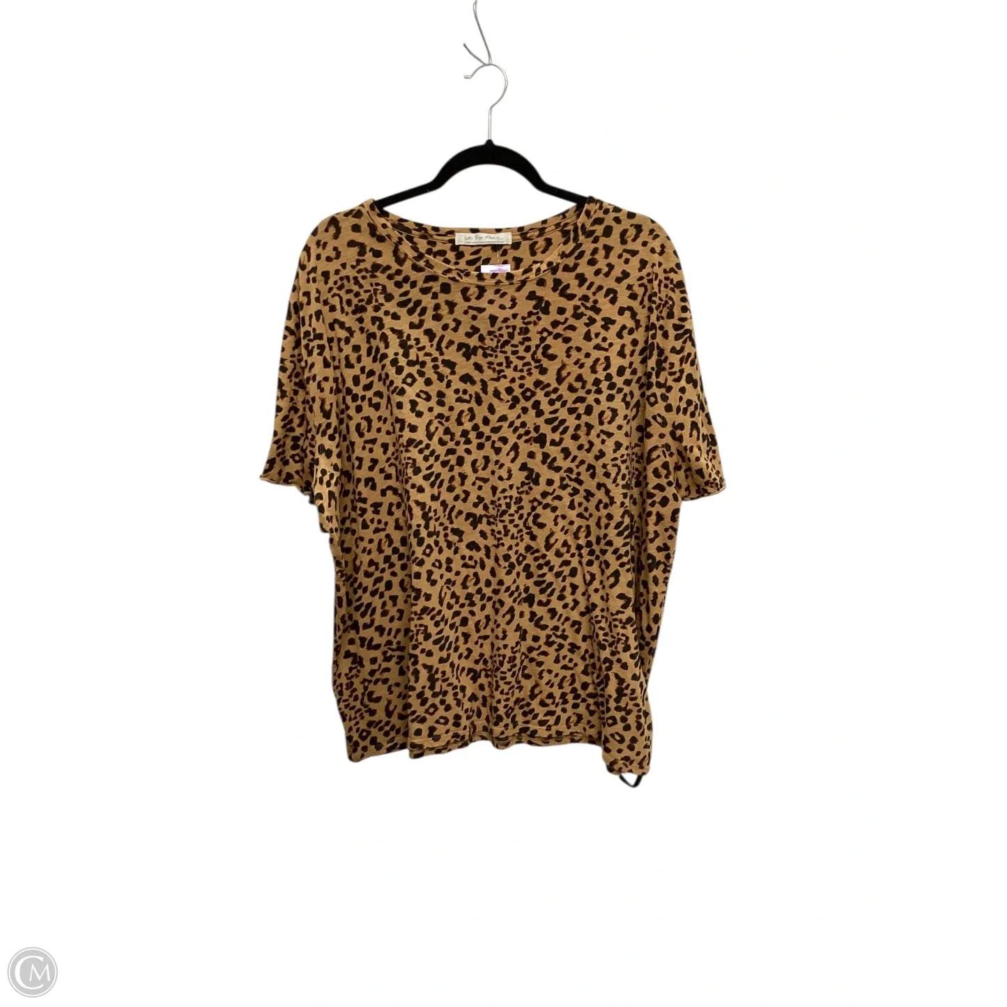 Top Short Sleeve By We The Free In Animal Print, Size: L