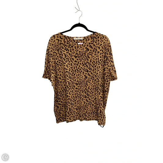 Top Short Sleeve By We The Free In Animal Print, Size: L