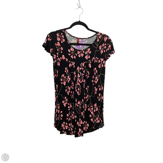 Top Short Sleeve By Clothes Mentor In Black, Size: L