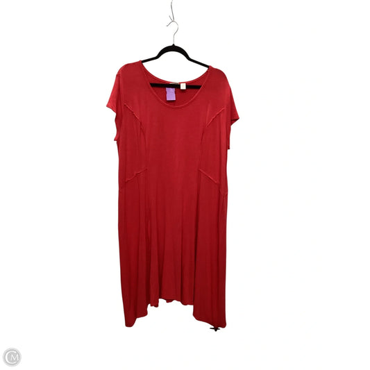 Dress Casual Midi By Chicos In Red, Size: Xxl