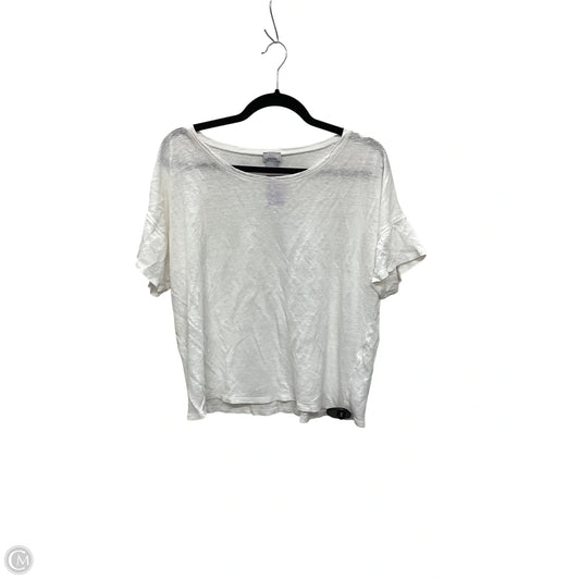 Top Short Sleeve Basic By Chicos In White, Size: Xl