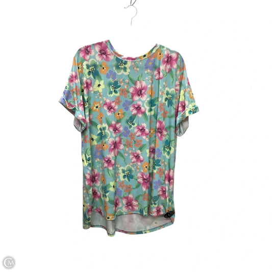 Top Short Sleeve By Heimish Usa In Floral Print, Size: 2x