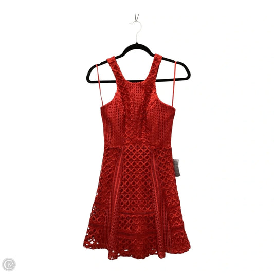 Dress Casual Midi By Chelsea 28 In Red, Size: Xs
