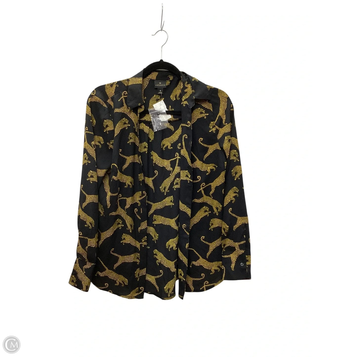 Top Long Sleeve By Worthington In Black, Size: S