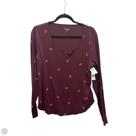 Top Long Sleeve By Old Navy In Purple, Size: Xl
