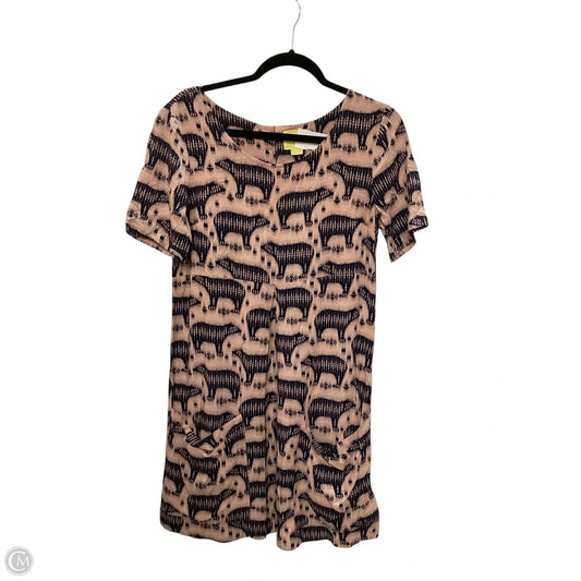 Dress Casual Midi By Maeve In Brown & Cream, Size: 6