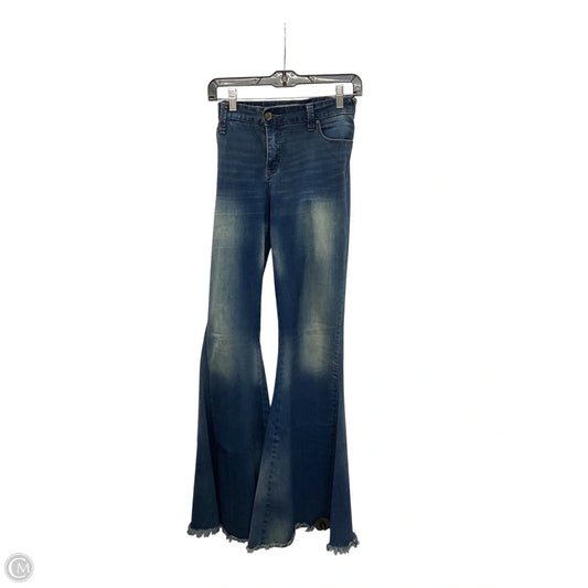 Jeans Flared By Free People In Blue Denim, Size: 12