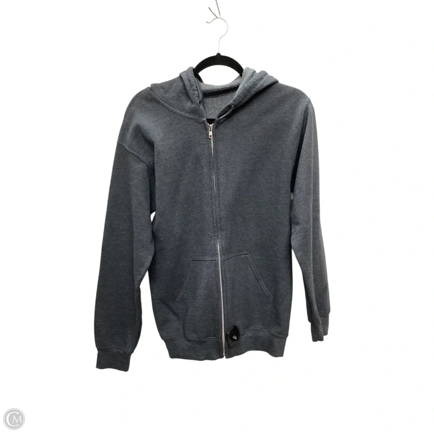 Jacket Moto By Gildan In Grey, Size: S