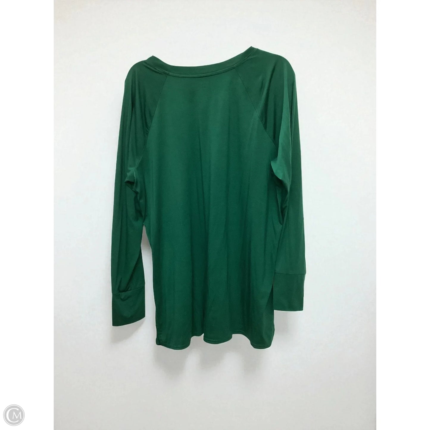 Athletic Top Long Sleeve Collar By Tek Gear In Green, Size: Xxl