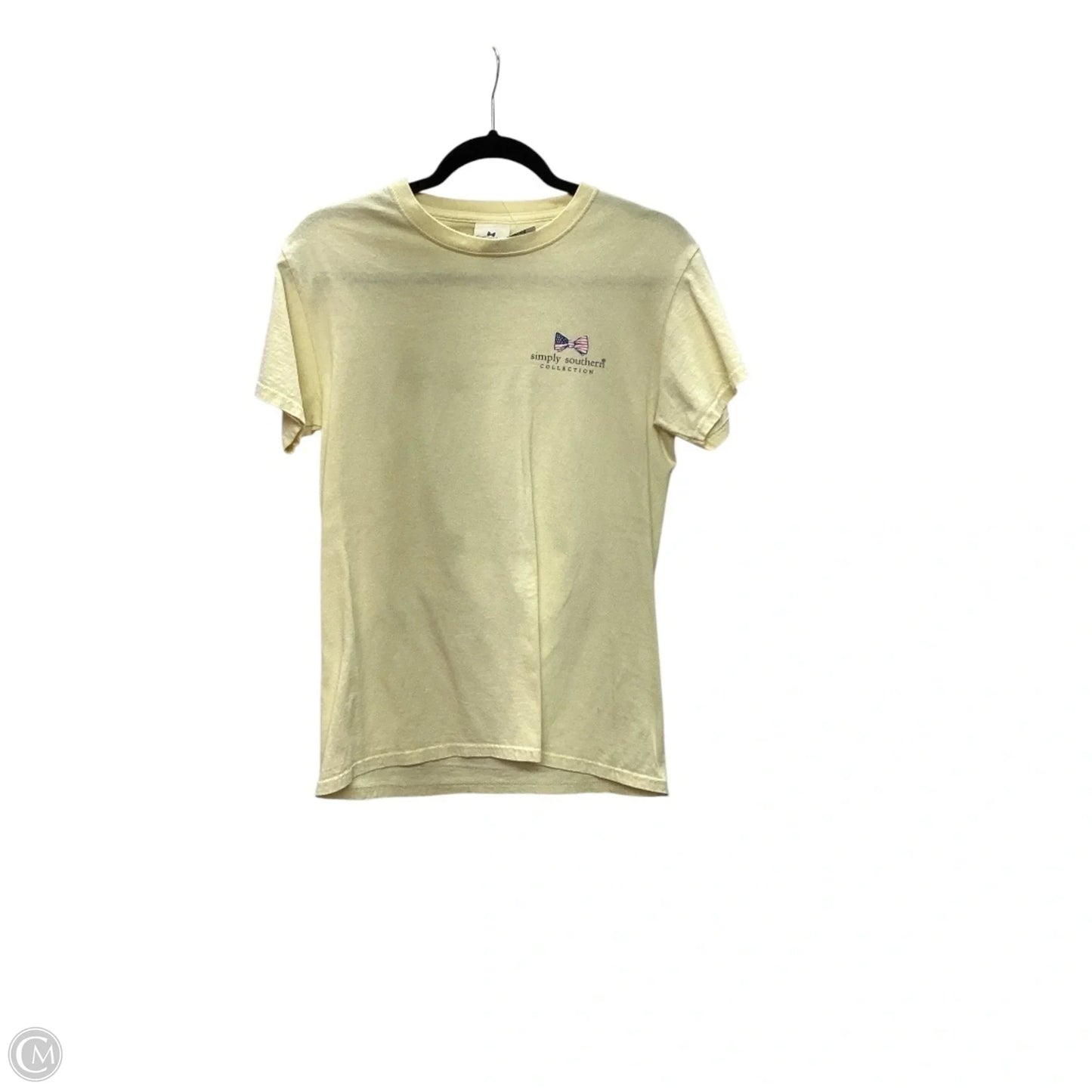 Top Short Sleeve Basic By Simply Southern In Yellow, Size: S