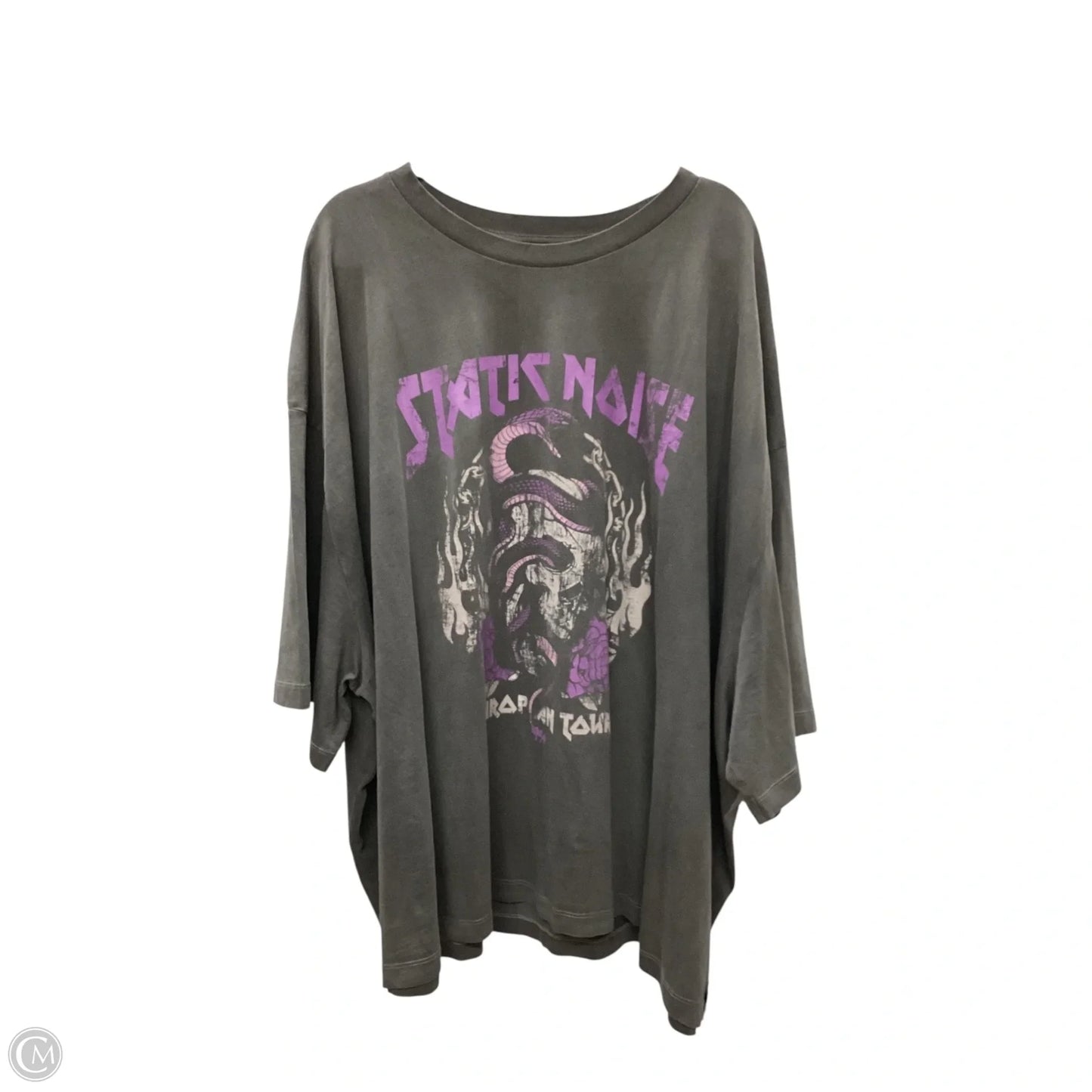 Top Short Sleeve By Asos In Grey, Size: 3x