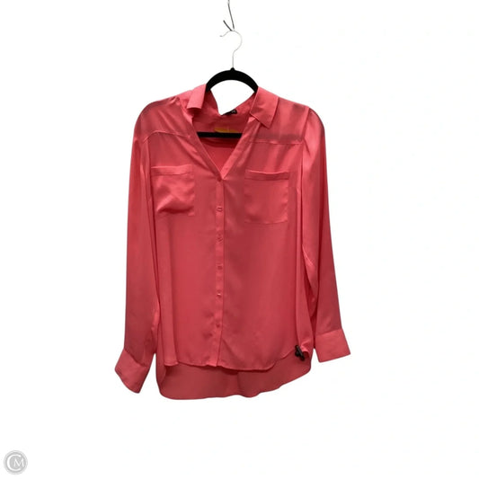 Top Long Sleeve Basic By Express In Pink, Size: L