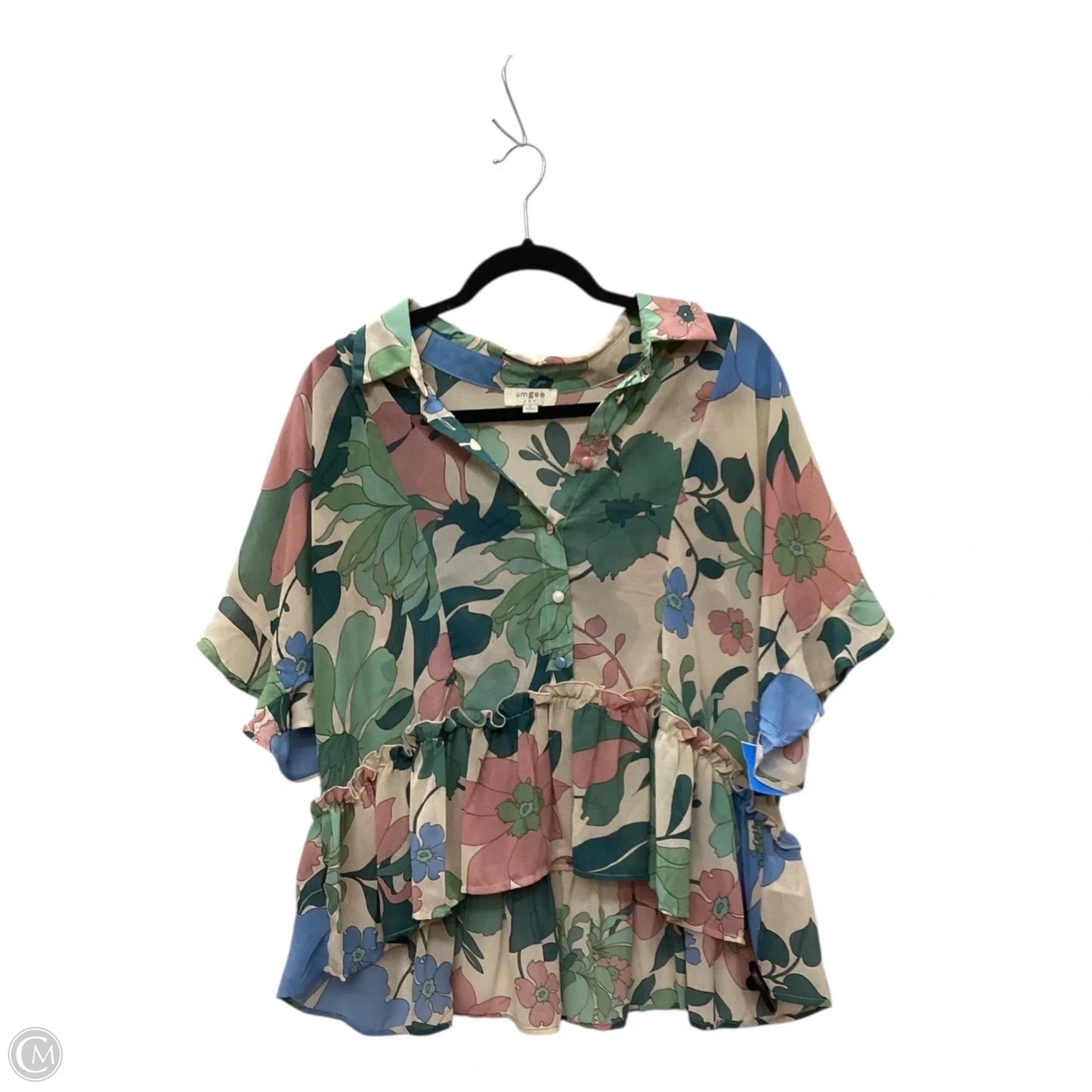 Top Short Sleeve By Umgee In Green, Size: S