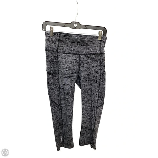 Athletic Capris By Lululemon In Black & White, Size: 8