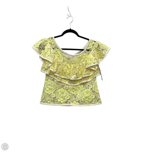 Designer Top Short Sleeve By Clothes Mentor In Yellow, Size: S
