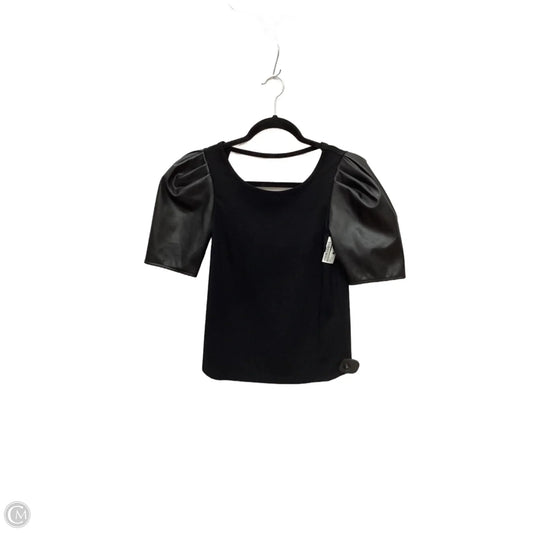 Top Short Sleeve By Anthropologie In Black, Size: Xxs