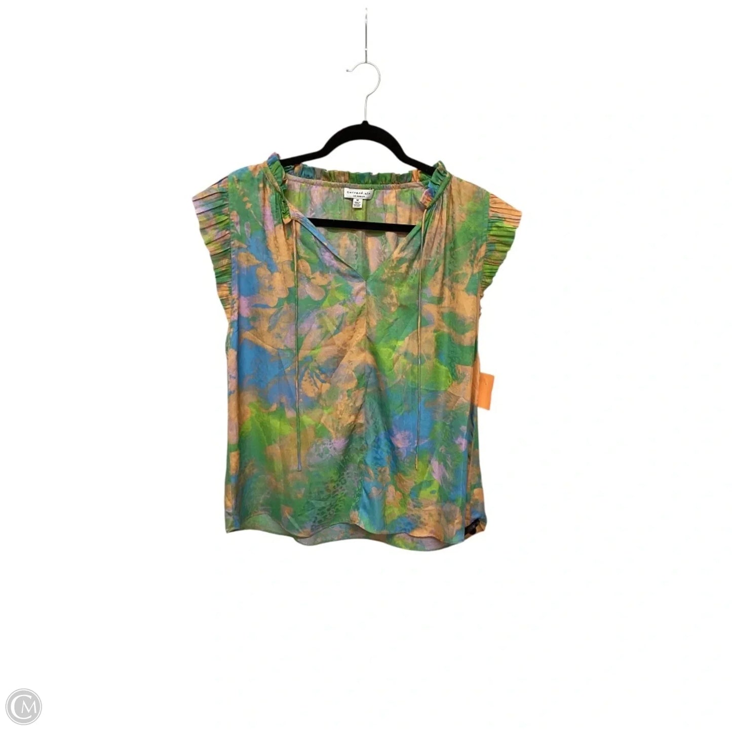 Top Short Sleeve By Current Air In Green, Size: M