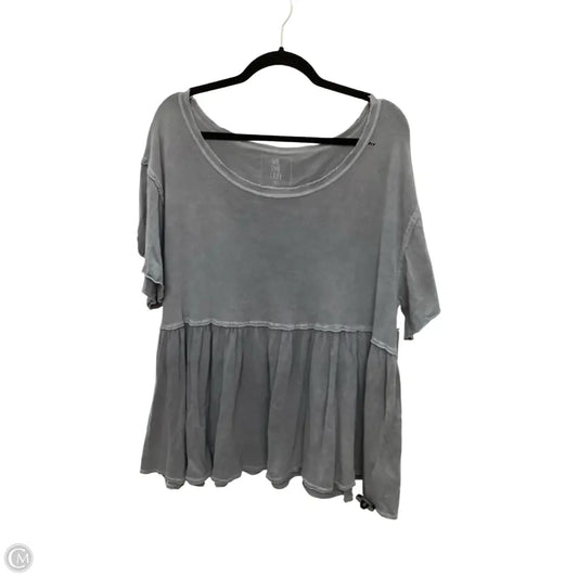 Blouse Short Sleeve By We The Free In Grey, Size: L