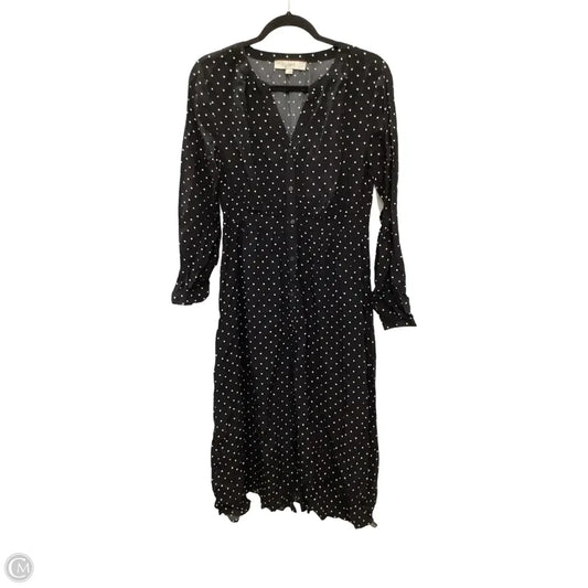 Dress Casual Maxi By Loft In Polkadot Pattern, Size: 4