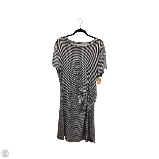 Dress Casual Midi By Croft And Barrow In Striped Pattern, Size: Xxl