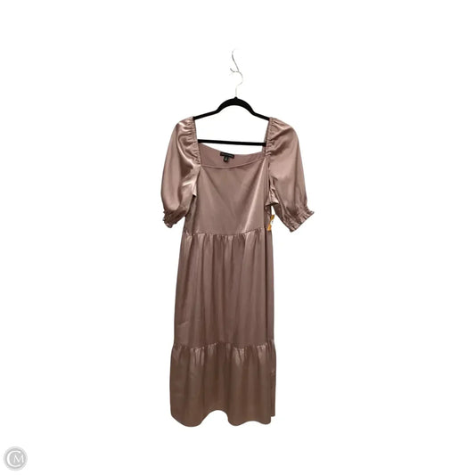 Dress Casual Midi By Saks Fifth Avenue In Pink, Size: L