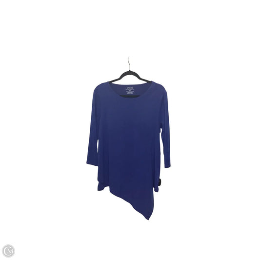 Blouse Long Sleeve By Chicos In Blue, Size: 8