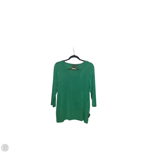 Blouse Long Sleeve By Chicos In Green, Size: M