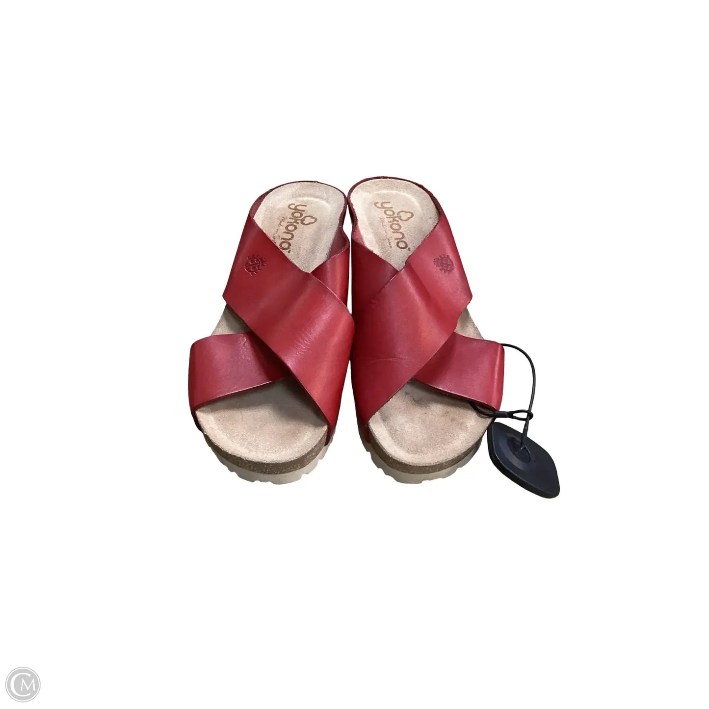 Sandals Heels Wedge By Clothes Mentor In Red, Size: 8