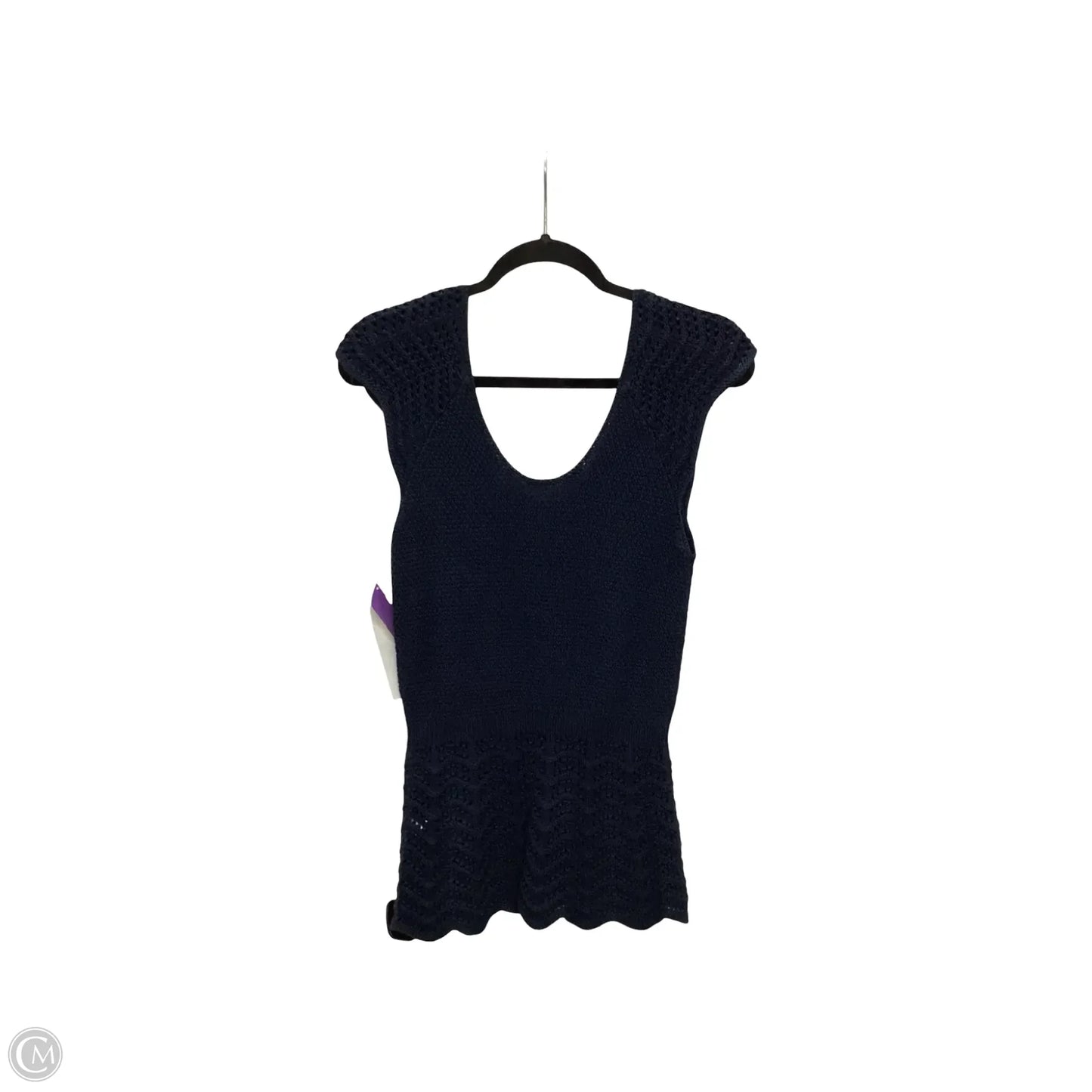 Designer Blouse Sleeveless By Marie Oliver In Navy, Size: S