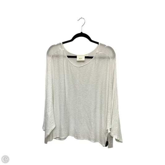Blouse 3/4 Sleeve By Maeve In White, Size: L
