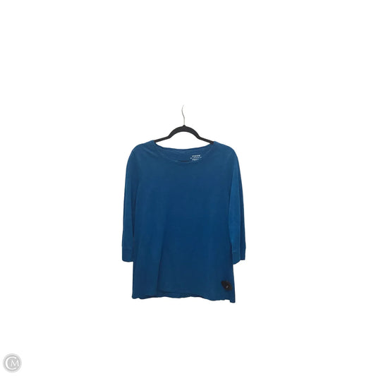 Blouse 3/4 Sleeve By Chicos In Blue, Size: M