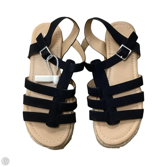 Sandals Heels Platform By Soda In Black, Size: 7