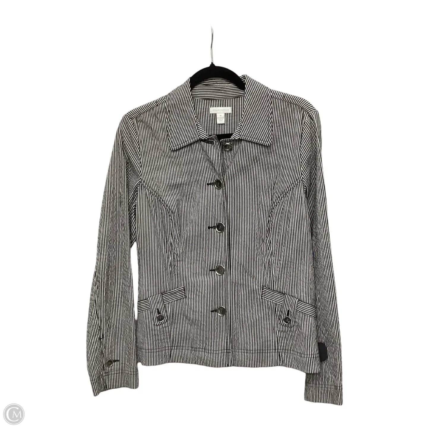 Blazer By Charter Club In Striped Pattern, Size: M