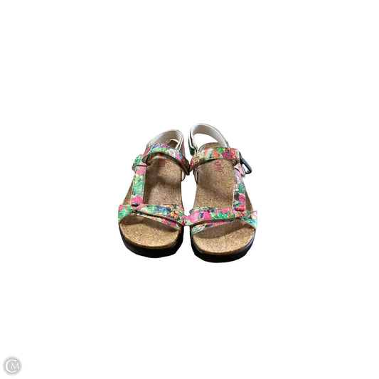 Sandals Heels Wedge By Alegria In Multi-colored, Size: 9.5