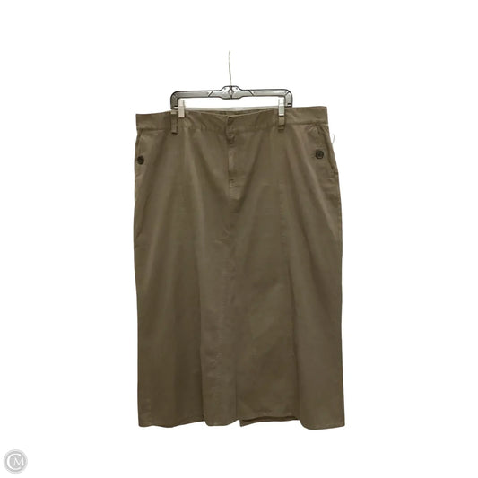 Skirt Midi By Tommy Hilfiger In Brown, Size: 3x
