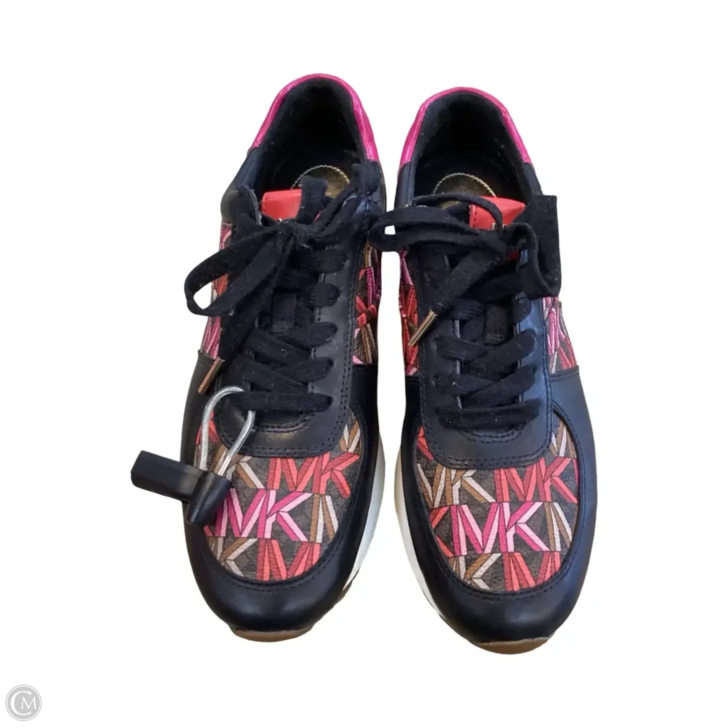 Shoes Sneakers By Michael By Michael Kors In Black & Pink, Size: 8