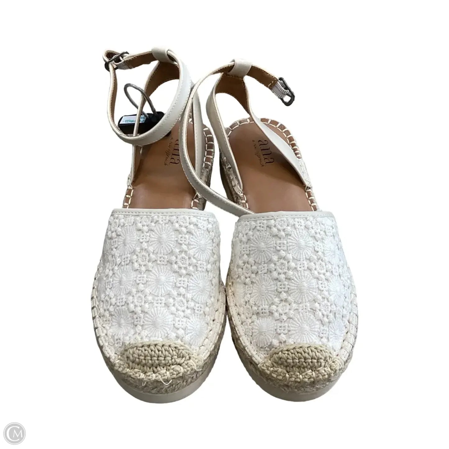 Sandals Heels Platform By Ana In White, Size: 7