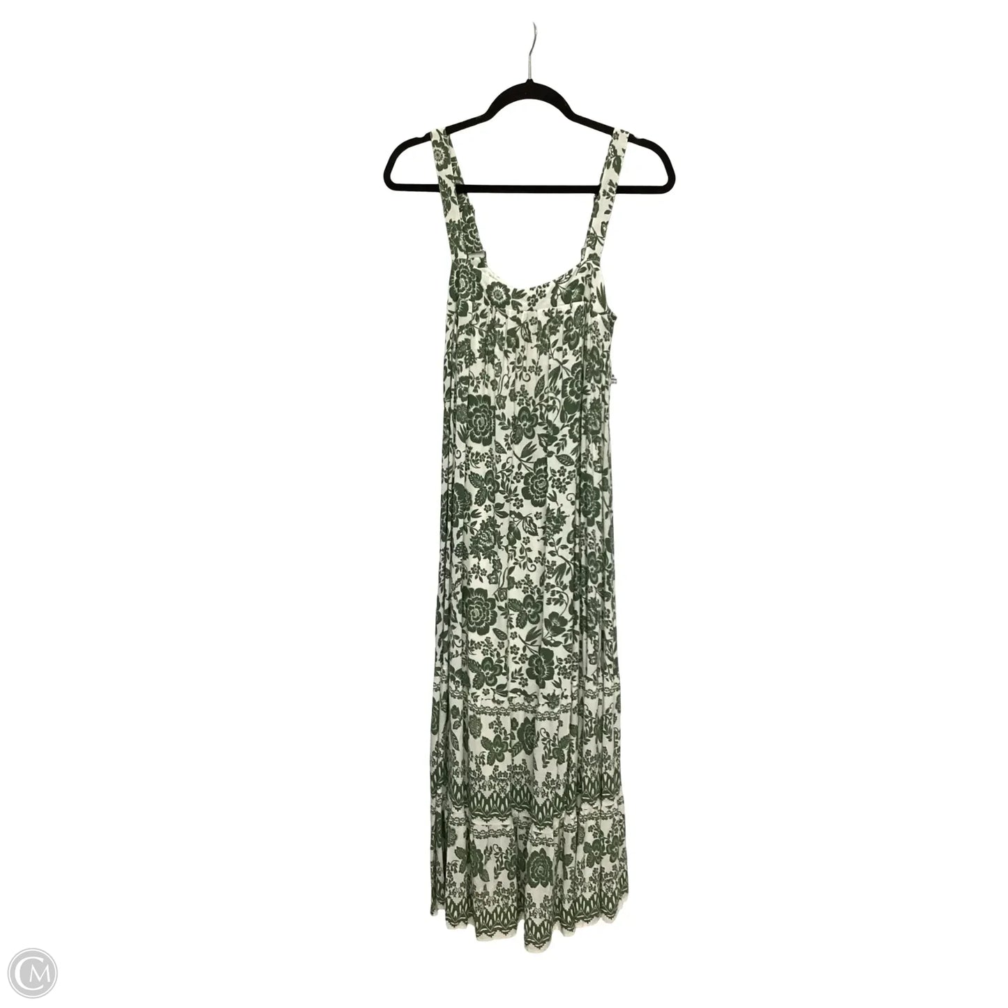 Dress Casual Maxi By Indigo Soul In Green & White, Size: S