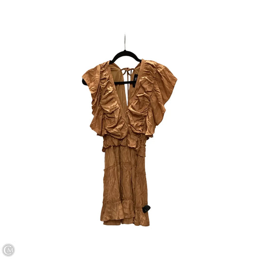 Dress Casual Short By Fabrik In Orange, Size: M