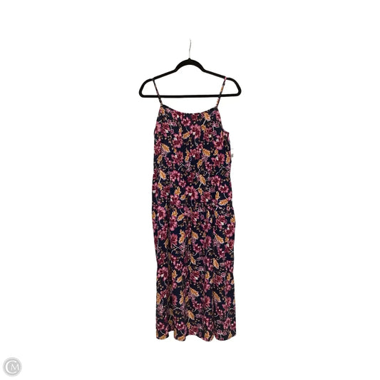 Dress Casual Midi By Old Navy In Floral Print, Size: L