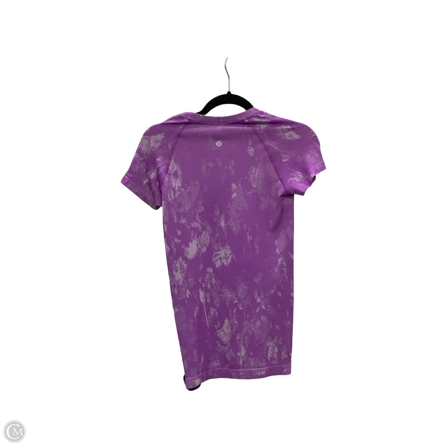 Athletic Top Short Sleeve By Lululemon In Purple, Size: 4