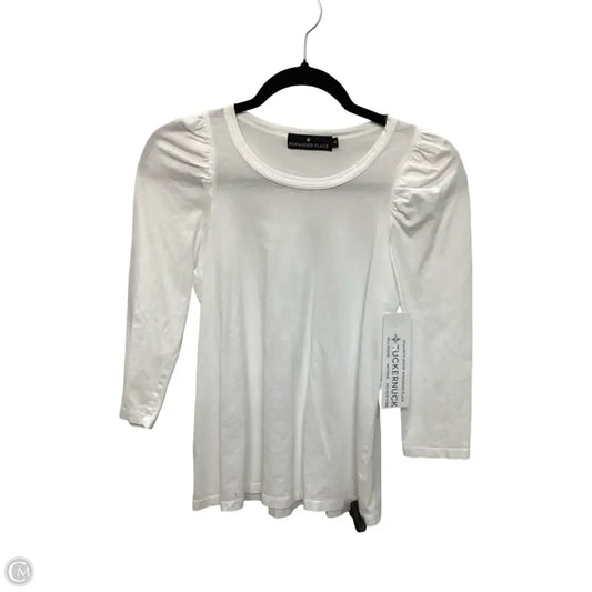 Top 3/4 Sleeve Basic By Pomander Place In White, Size: Xs