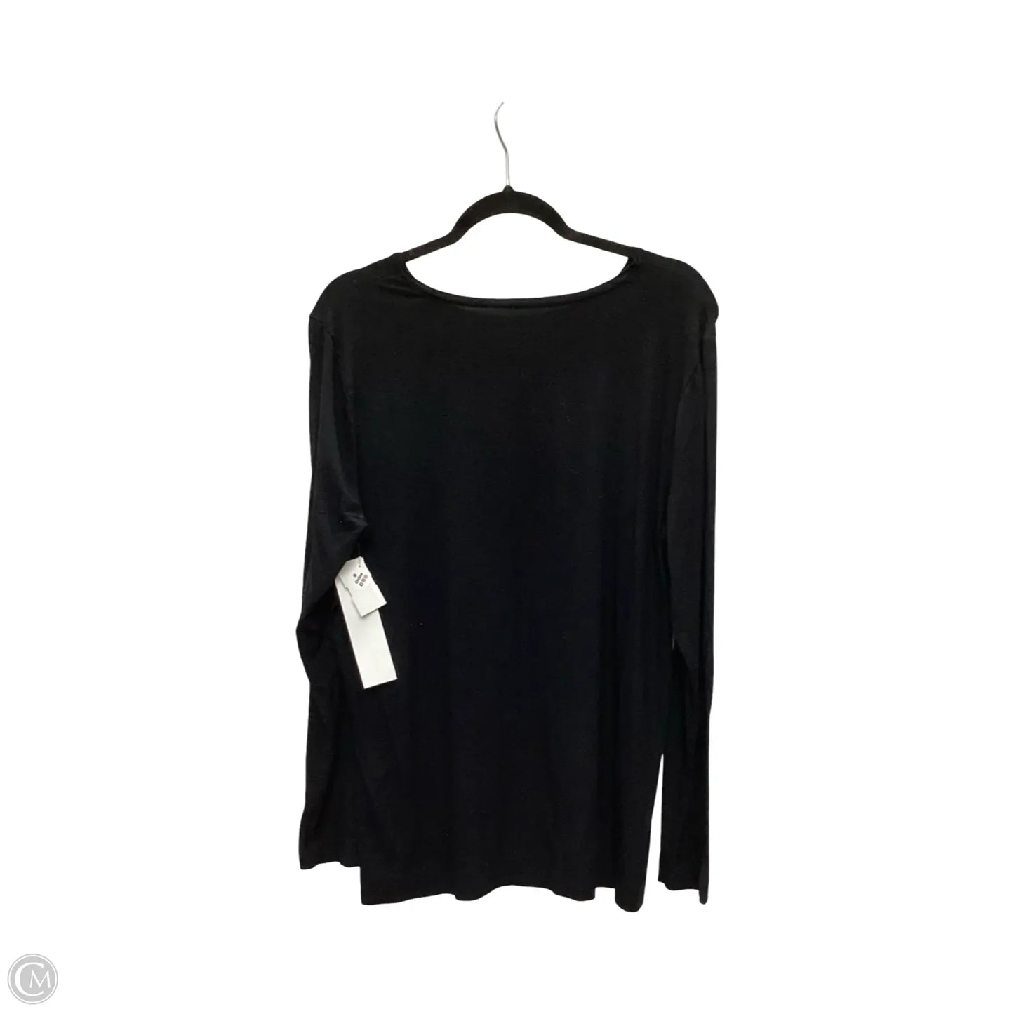 Top Long Sleeve Basic By Chicos In Black, Size: Xl