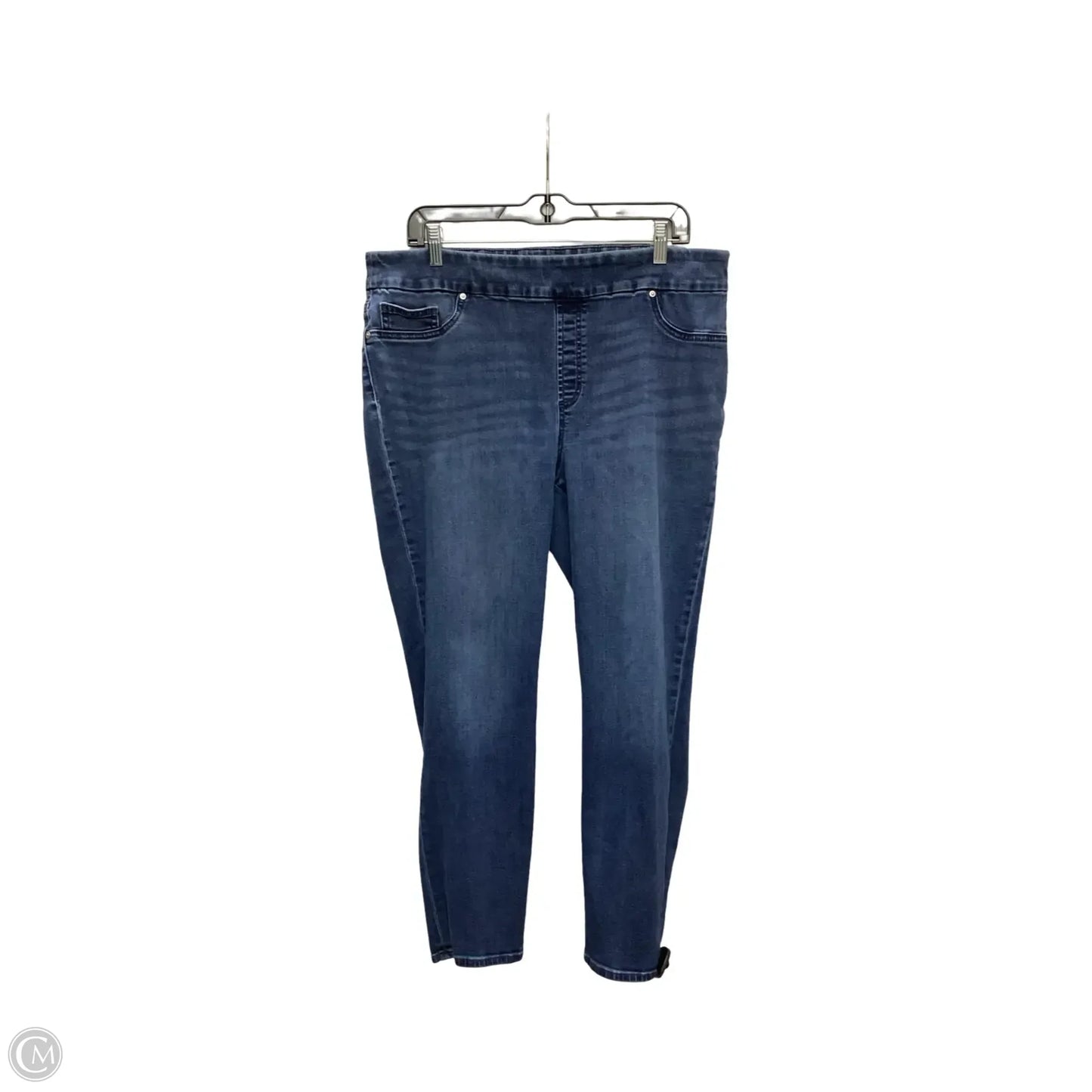 Jeans Cropped By Chicos In Blue Denim, Size: L