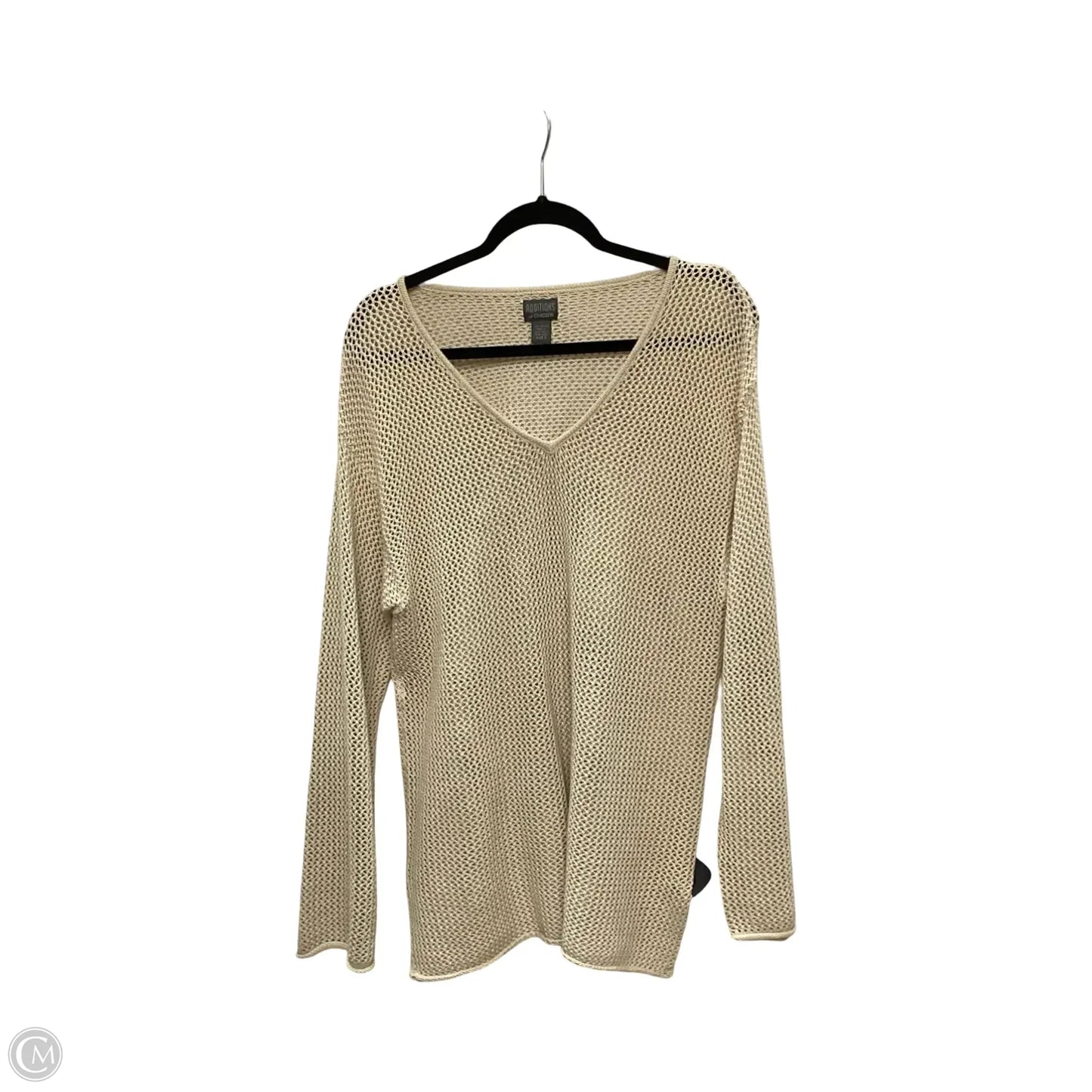 Sweater By Chicos In Tan, Size: 2