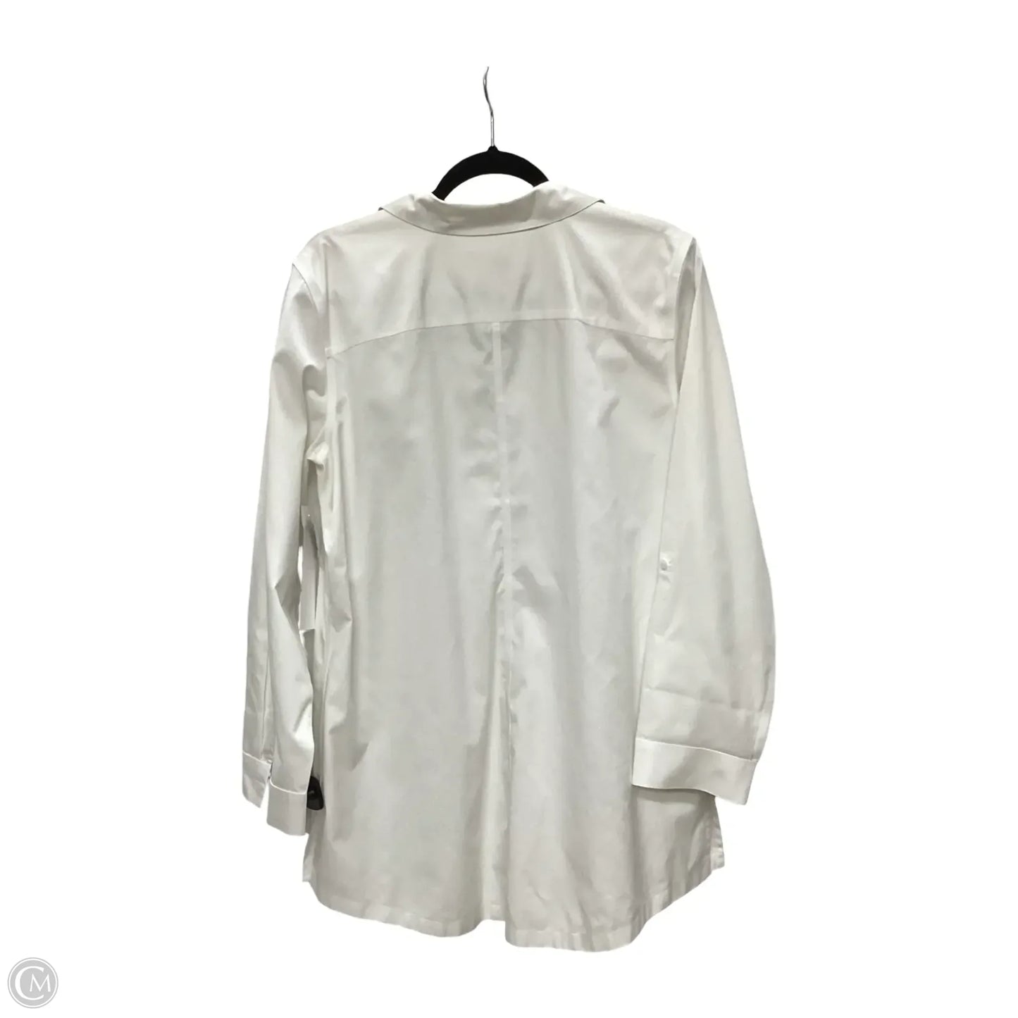 Blouse Long Sleeve By Chicos In White, Size: 2