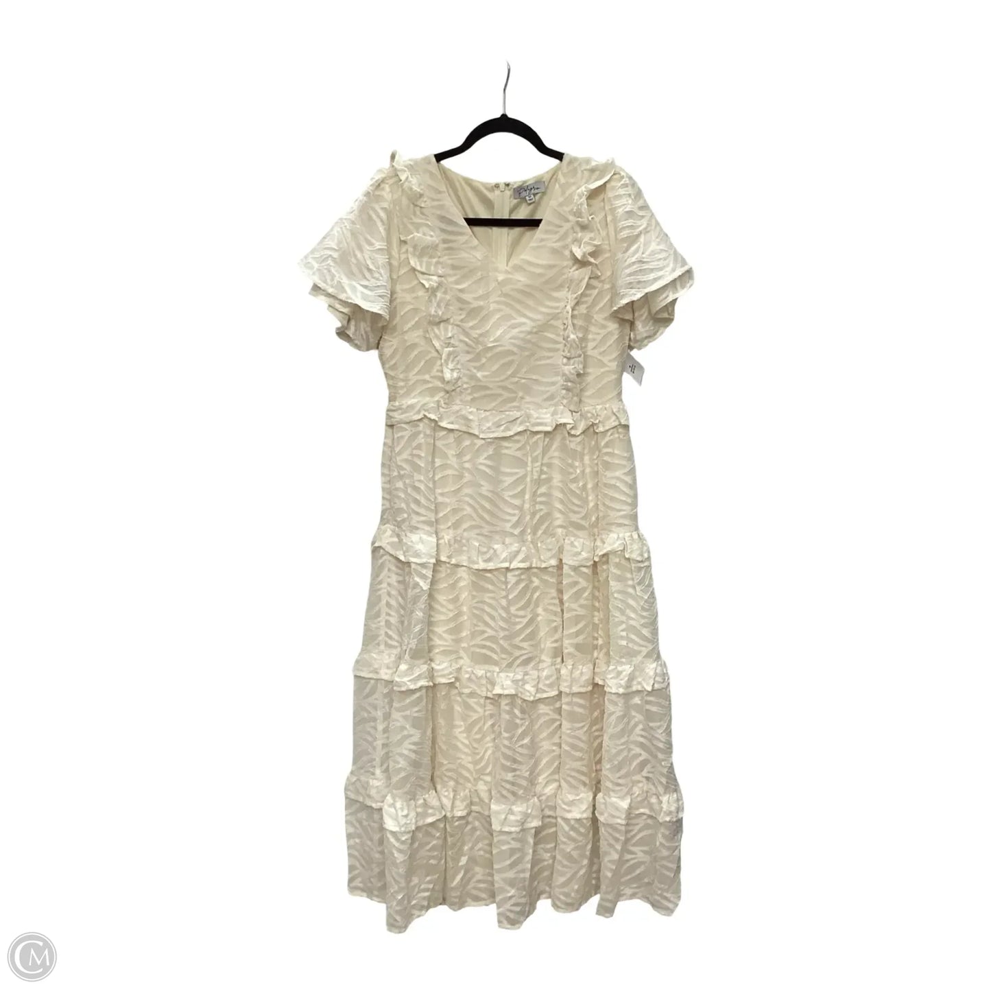 Dress Casual Maxi By Polagram In Cream, Size: M