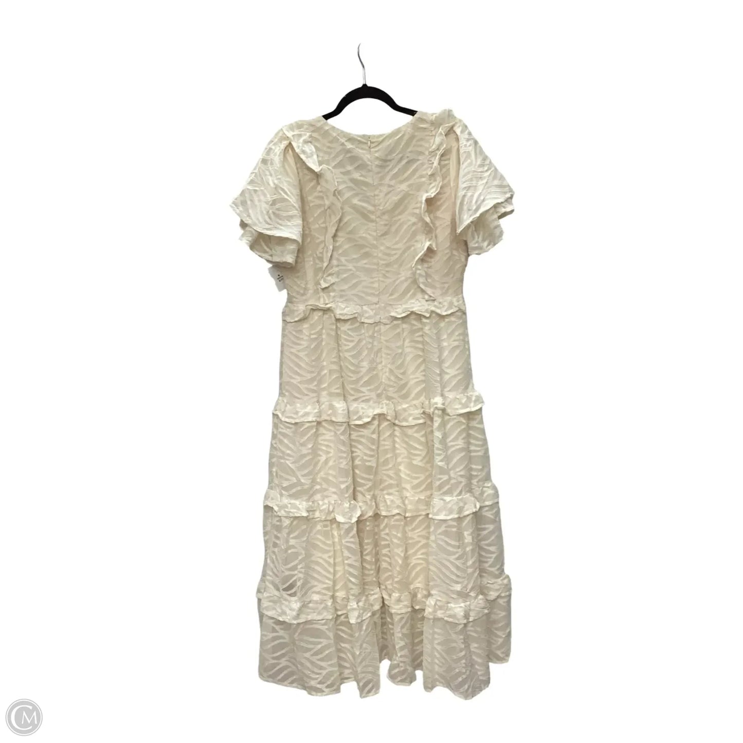 Dress Casual Maxi By Polagram In Cream, Size: M