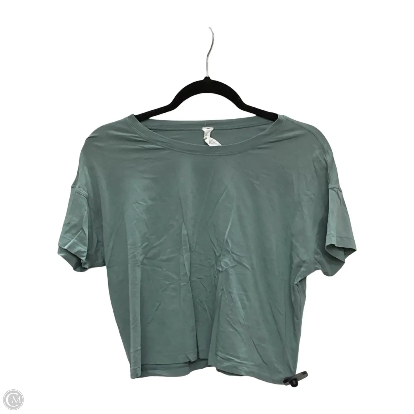Athletic Top Short Sleeve By Lululemon In Teal, Size: 6
