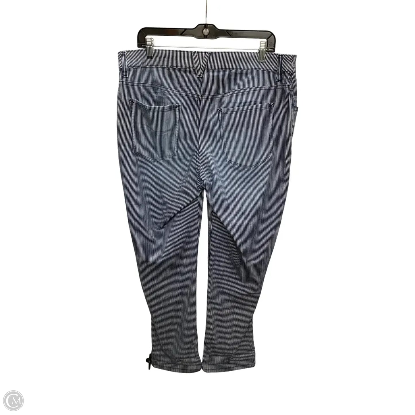 Jeans Straight By Chicos In Striped Pattern, Size: 2